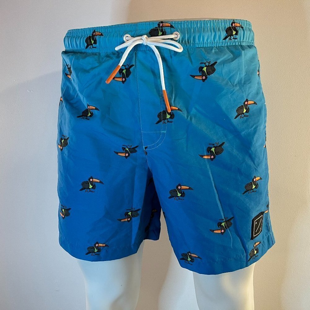 American Eagle Men's Toucan Tropical Swim Shorts - Size Small - NWT